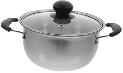 UTHCLO Casserole Inox avec Couvercle Verre Marmite à Soupe Multifonction Acier Inoxydable pour et pour Induction et Usage