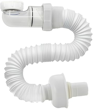 PHYNDR SifóN Para Lavabo De BañO, Extensible De 42 A 48 Mm, DesagüE Para Lavabo De BañO, Con Antiolor, Ajustable, Flexible Y Resistente A La CorrosióN