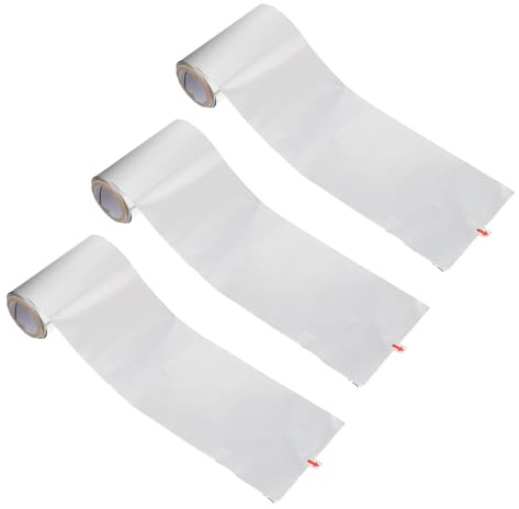 JECOMPRIS 3 Rouleaux de Plaques en Papier D'aluminium Argenté pour Coloration et Surbrillance des Cheveux, Plaques Épaisses en Étain pour Salon et Nail Art