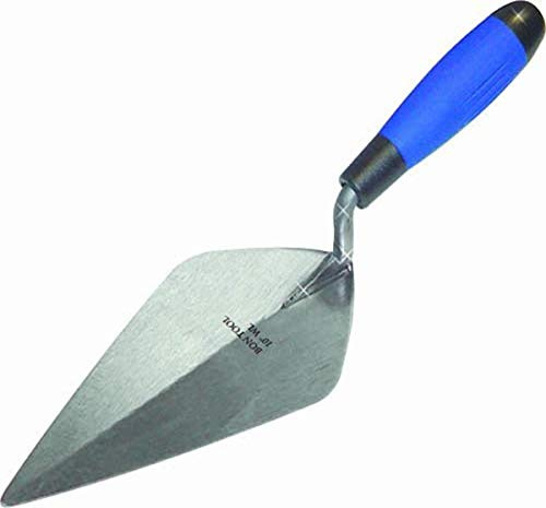 Bon 72-439 Wide London Pro Brick Trowel 10 High Carbon Steel Masonry Trowel Comfort Grip Handle