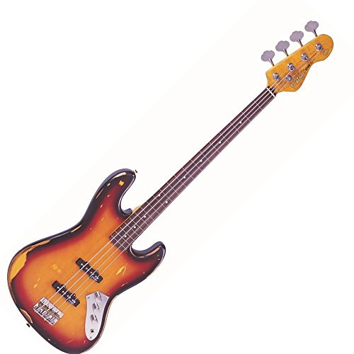 Vintage Sunburst Bundlose Bassgitarre