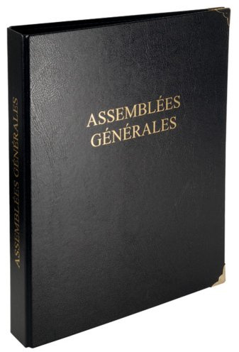Reliure registre economique 32x26cm 4 anneaux avec recharges de 100 feuillets - assemblees generales