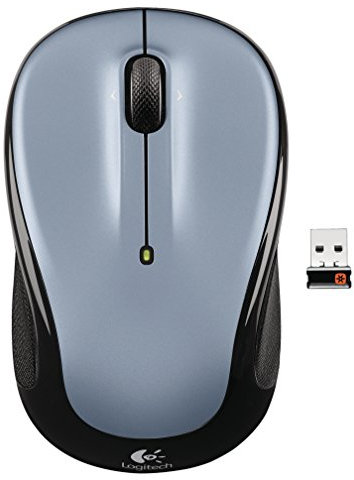 Logitech M325 - Ratón inalámbrico (óptico, USB, 3 Botones), Gris y Negro