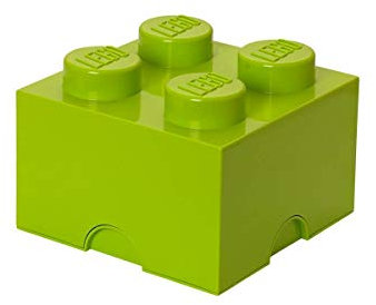 LEGO Lizenzkollektion 4003 - stapelbare Aufbwahrungskiste, 4 Noppen, hellgrün
