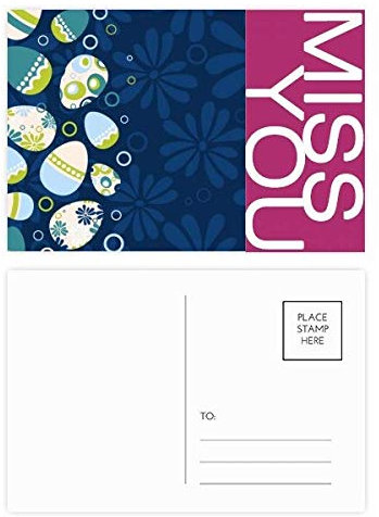 Ostern Religion Festival Egg Stripe Circle Miss Postkarten-Set, Danksagungskarte, Postkarte, Seite Postkarten, 20 Stück