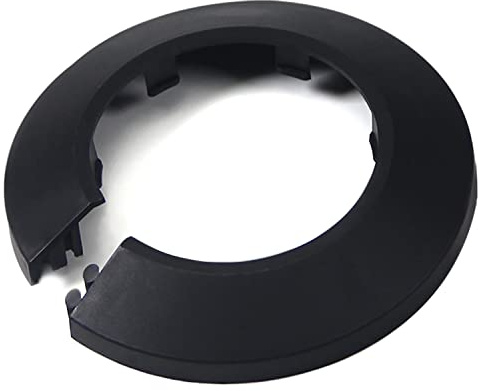 MroMax Passend für 4,8 cm schwarze Kunststoff-PP-Rohrabdeckung, 50 mm, 1 Stück Flansch, Wasserrohr, Heizkörper-Dekoration, Rosette, Schnappkappe für Waschbecken-Abfluss- und Entlüftungsrohre, um