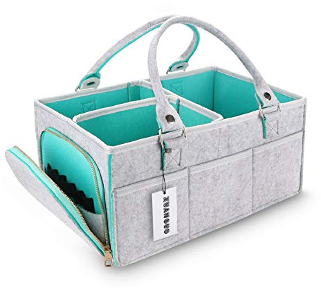 Organizador de pañales para bebé para niño o niña, cesta de almacenamiento grande para guardería, bolsa portátil para cambiador y coche, regalos de baby shower, artículos esenciales para recién