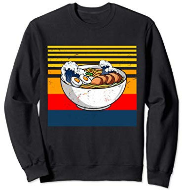 Ramen Noodle Japan Gift Bowl Soup Retro Felpa