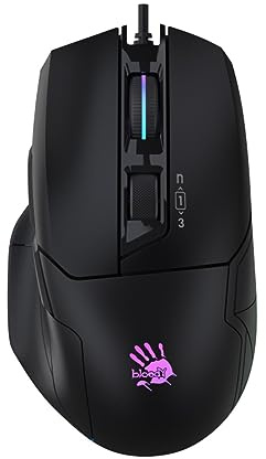 Bloody W70 Max 10000 CPI 8-Tasten Optische RGB-UC3&4 Aktiv Verkabelt Schwarz Gaming Maus