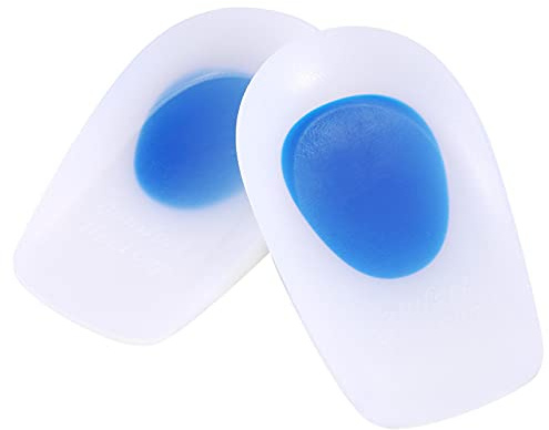 Cuscinetti per tallone, 1 paio di cuscinetti per tallone in gel di silicone Plantillas Fascitis Plantare per sollievo dal dolore Solette 2 misure con materiale in silicone morbido(M 34-38)