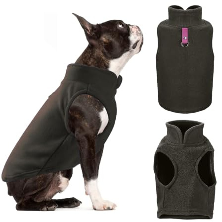 PETCUTE Hundemantel Hundepullover,Wintermantel,Haustier Kleidung Hundejacke für Kleine Mittlere Große Hunde,Hundeweste Warm Hund Mantel mit Gurtloch,Ideal für den Winter,Weiche Fleece-Weste