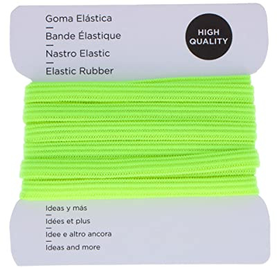INNSPIRO Goma Elástica Amarillo Fluor 5.3mm. 3m., para costura y manualidades