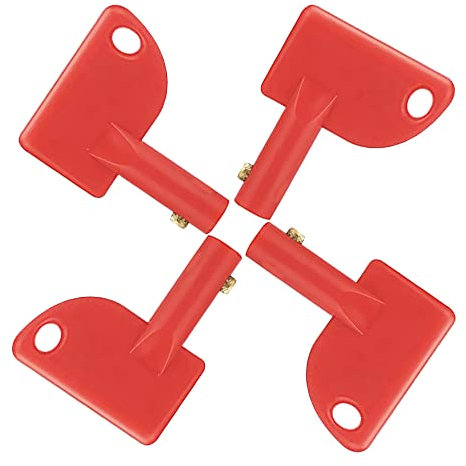 4 Stück Trennschalter Schlüssel Batteriehauptschalter Ersatzschlüssel Ø 10mm für Power Cut Off Batterieschalter Universal Batterieschalter Schlüssel für Auto LKW RV Marine ATV