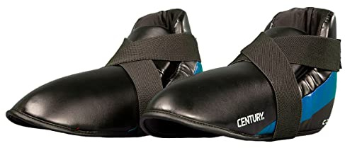 Century Fußschutz C-Gear Determination WAKO Zertifiziert schützer Kickboxing Point-Fighting (XL, Schwarz/Blau)