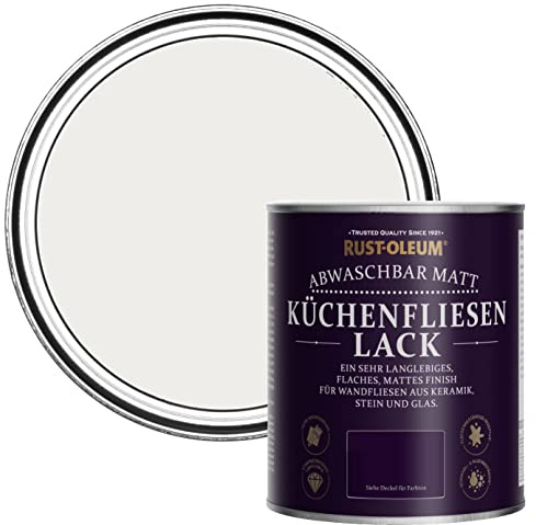 Rust-Oleum Grey water resistant Kitchen Tile Paint in Matt Finish - Fleur 750ml
