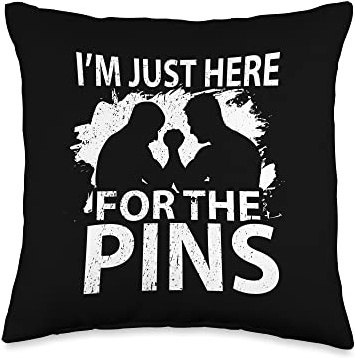 I'm Just Here For The Pins Arm Wrestling Throw Pillow