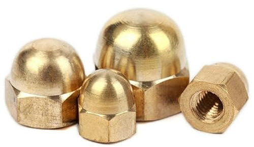 5 Stück M3 M4 Messing Sechskant Kupfer Hutmutter Umweltschutz Cuprum 6 mm-8 mm Länge 3 mm-3,2 mm Sechskantseite-M4