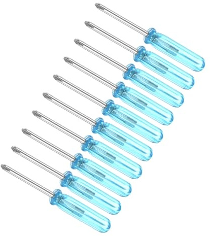 CoCud Mini Phillips Schraubendreher 2.0 mm, 45mmL Kohlenstoffstahl 10 Stück | Kleine Kreuzschlitz-Schraubendreher mit Rutschfestem Griff