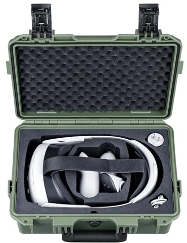 Lykus Titan OQ200 Wasserdichter Koffer für Quest 3S/3, Elite Head Strap | NUR KOFFER, Passend für Standard & Official Elite Head Strap, IP67 wasserdicht, Stoßfest, CNC-gefrästes Schaumstoff