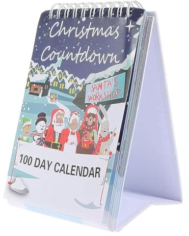 Weihnachtlicher Adventskalender, 100 Tage, Weihnachts-Countdown-Kalender, bezaubernde Designs für Zuhause, Büro, Raumdekoration, Urlaubsdekoration