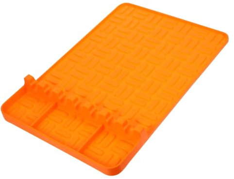 Parliky Werkzeugablage Silikon-utensilienmatte Grill-Seiten-Organizer Küchentheke Silikonmatte