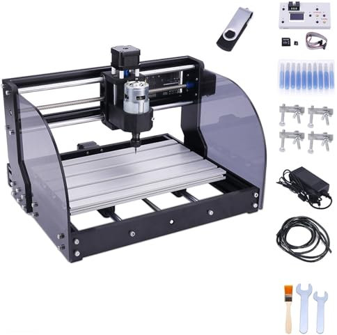 Numerical Control 3018Pro Max Mini Engraving Machine Kit, 11.8 X7.1 X 1.8 Inch 3 Axis with GRBL Control Offline Board, for DIY Wood PCB Milling Cutting Engraver