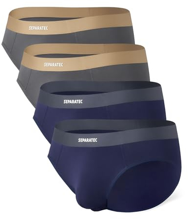 Separatec Boxershorts av bambu för herrar, rayon-kalsonger, mjuka, ventilerande och stretchiga retroshorts för män, med dubbel ficka, utan skavande etikett, XL