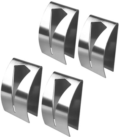 QLEUIFT Clips para Toallas autoadhesivos, Ganchos para Toallas, Soporte para paños de Cocina, sin Necesidad de taladrar, Ganchos de Pared para Cocina de Acero Inoxidable, Ganchos para TOA, Juego de 4
