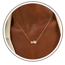 ZHESHY Kette Damen 14K Gold Vergoldet Kreuz Herz Anhänger Halskette Perlenkette Zirkonia Schmetterling Choker Goldkette Wasserfest Verstellbar Halsketten Schmuck Geschenke Für Frauen Sie Freundin