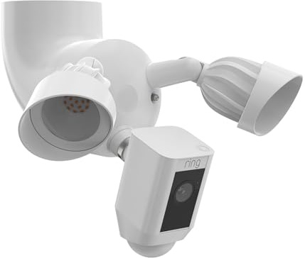 Flutlicht Halterung für Ring Flutlichtkamera Plus Kabel & Floodlight Cam Wired Pro, Verstellbare Traufhalterung Ständer Halter für Blink Floodlight Camera, Flutlicht Kamera Eave Mount Zubehör, Weiß