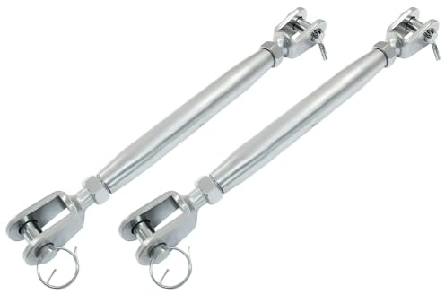Cjueiom Stainless Steel Turnbuckle Jaw, M14, 2Pcs | Screw Jaw Closed Body, Jaw and Jaw Turnbuckles, For Cables Wire Tensioner