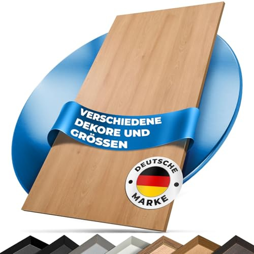 Tischplatte 160x60 | Arbeitsplatte, Küchenplatte, Schreibtischplatte aus Holz | Dekorplatte in Holz-Optik oder Unidekor für Tischbau | Esstischplatte, Küchenarbeitsplatte, Bürotisch & mehr