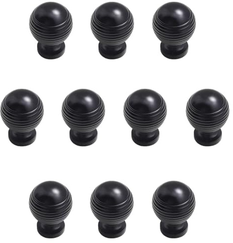 HLXDECO 10 pomos sólidos redondos de un solo agujero para cajones de cocina, tiradores de aleación de zinc para muebles de baño