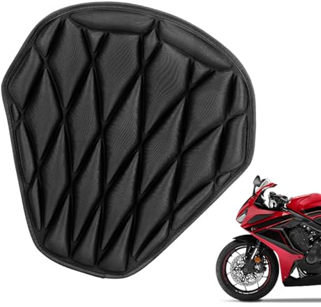 Generisch Motorrad Sitzkissen | Weiches Motorrad Sitzpolster - Atmungsaktive 3D Sitzunterlage mit Weicher Polsterung für Damen Herren Erwachsene