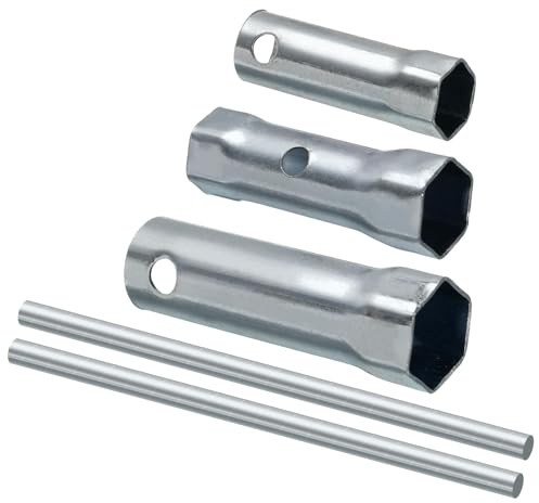 TA-VIGOR 3-deliga tändstiftsnyckelsats, dubbelsidigt spänn med T-handtag, kolståltändningsverktygssats för bil, motorcykel, jordbruksmaskin (16mm, 21mm, 17/19mm)