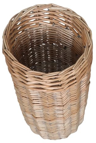 FUTUREORYY Wicker Rattan Umbrella Stand Basket Large Capacity Handmade Willow Storage Bin Indoor Decorative Entryway Organizer for Walking Sticks and Golf Clubs