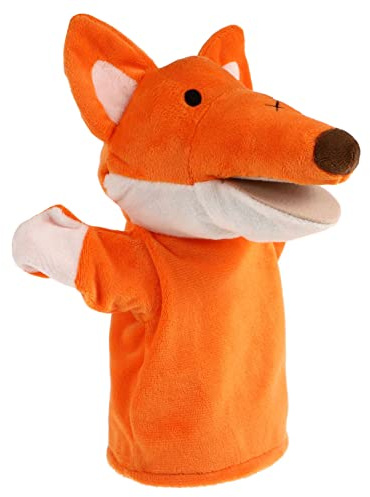 BESPORTBLE Niedliche Fuchs Fingerpuppe Plüsch Tierkopf Weiches Handpuppen Kuscheltier für Interaktives Rollenspiel und Fantasieentwicklung Leicht und Tragbar für Drinnen und Draußen