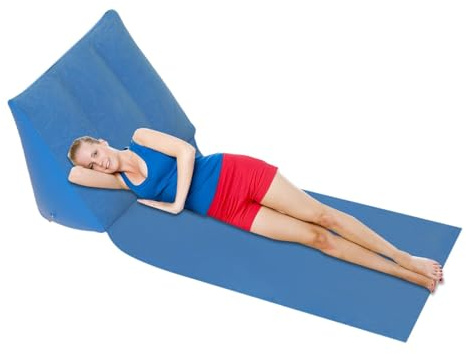 Matelas isolant - Tapis de plage gonflable pour l'extérieur avec forme triangulaire - Coussin de bain de soleil flocage - Coussin de plage portable de voyage