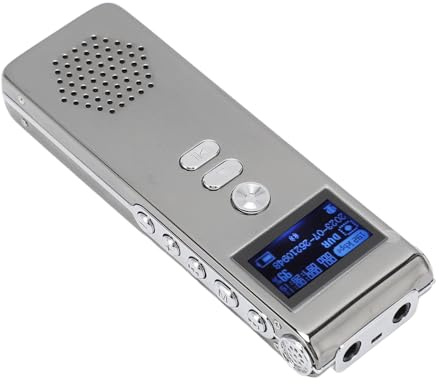 aqxreight Diktiergerät MP3 WAV 192 Kbps Rauschunterdrückung Mikrofon Passwortfunktion Digitaler Rekorder mit Kopfhörer 8G-Rate Effektiv Wirkender DiktiergerätDigitaler RekorderAudioaufnahme (8G)