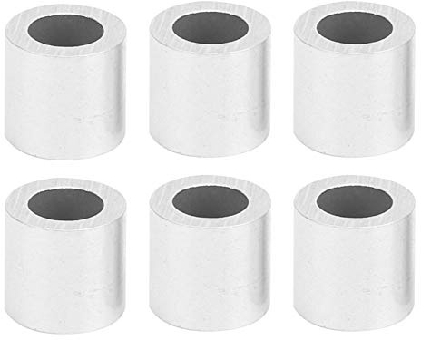 Spacnana Manicotto a Crimpare, Struttura in Alluminio, Confezione da 100, Ideale per Collegamenti con Fune da 6 Mm