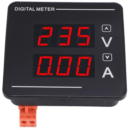 XUMIUZIY Misuratore di Tensione e Corrente CA, Voltmetro Amperometro CA con Display Digitale, AC50-500V 0-120 A, Voltmetro Amperometro LED con Display 2 in 1, Misuratore da Pannello per Uso