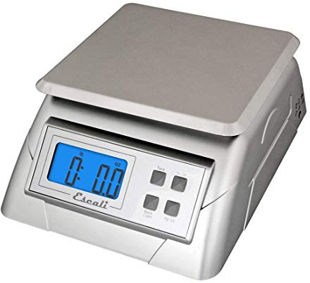 Escali Alimento 136DK Ultra Accurate Scale for Kitchen, Lab or Office, Removable Platform, Digital LCD Display, 13.2lb Capacity, Stainess Steel, 9.75 x 7.00 x 3.75, Stainless and White