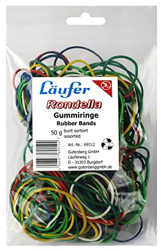 ELASTICI IN GOMMA COLORATA MISURE ASSORTITE