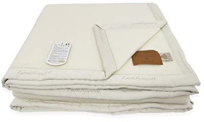 Biancheriaweb Decke Lambswool aus 100% reiner Schurwolle Matrimoniale natur
