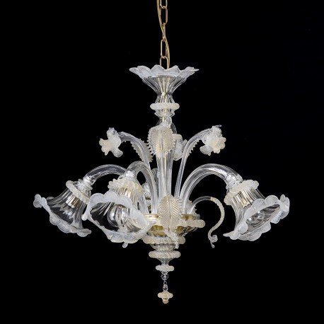 Helen Mignon Kronleuchter in Murano Glas 5 Lichter