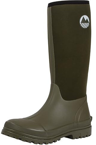 Lakeland Active Men's Rydal Neoprene & Rubber Wellington Boots - Moss Green - 9 UK