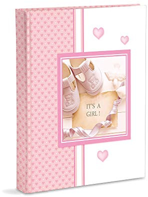 Album Foto Nascita con Diario 23X30Cm 56 Pg Bianche e 4 Pg Diario Personalizzabili Pagine in Cartoncino Spesso e Resistente Intervallate da Pergamino
