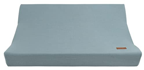 Baby's Only - Baby Wickelauflagenbezug 45x70 cm - Bezug für Wickelauflage Breeze - Abwaschbare Bezug für Wickeltischauflage - Aus Baumwolle - Hydrophilen Stoff - Stonegreen