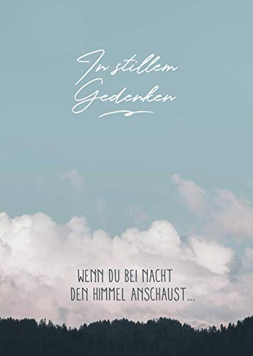 bentino Trauerkarte mit Licht, hochwertige Karte im A5 Format, Beileidskarte Set mit passendem Umschlag