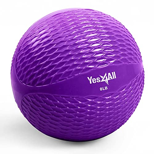 Yes4All C2K6 Toning Ball Weich gewichtet, 3.6 kg Lila einzeln Krafttraining Gewichte & Zubehör Medizinbälle für Pilates, Yoga, Fitness